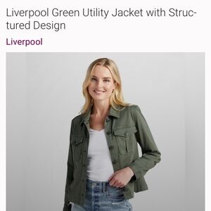 Liverpool Olive Button-Up Jacket